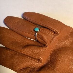 Sterling silver & turquoise ring size 8